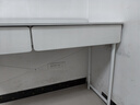 甄严选电脑桌台式家用简约书桌学生学习桌办公写字桌女生卧室化妆小桌子 【升级双抽】暖白色120CM 实拍图