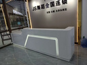 CNGAGUOJJ公司烤漆前台桌接待台简约现代迎宾美容院收银台吧台办公室柜台  1.6米一键盘一抽屉 实拍图