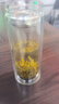 富光男女士双层玻璃杯 高硼硅玻璃304茶隔水杯子 带茶隔泡茶杯500ml 实拍图