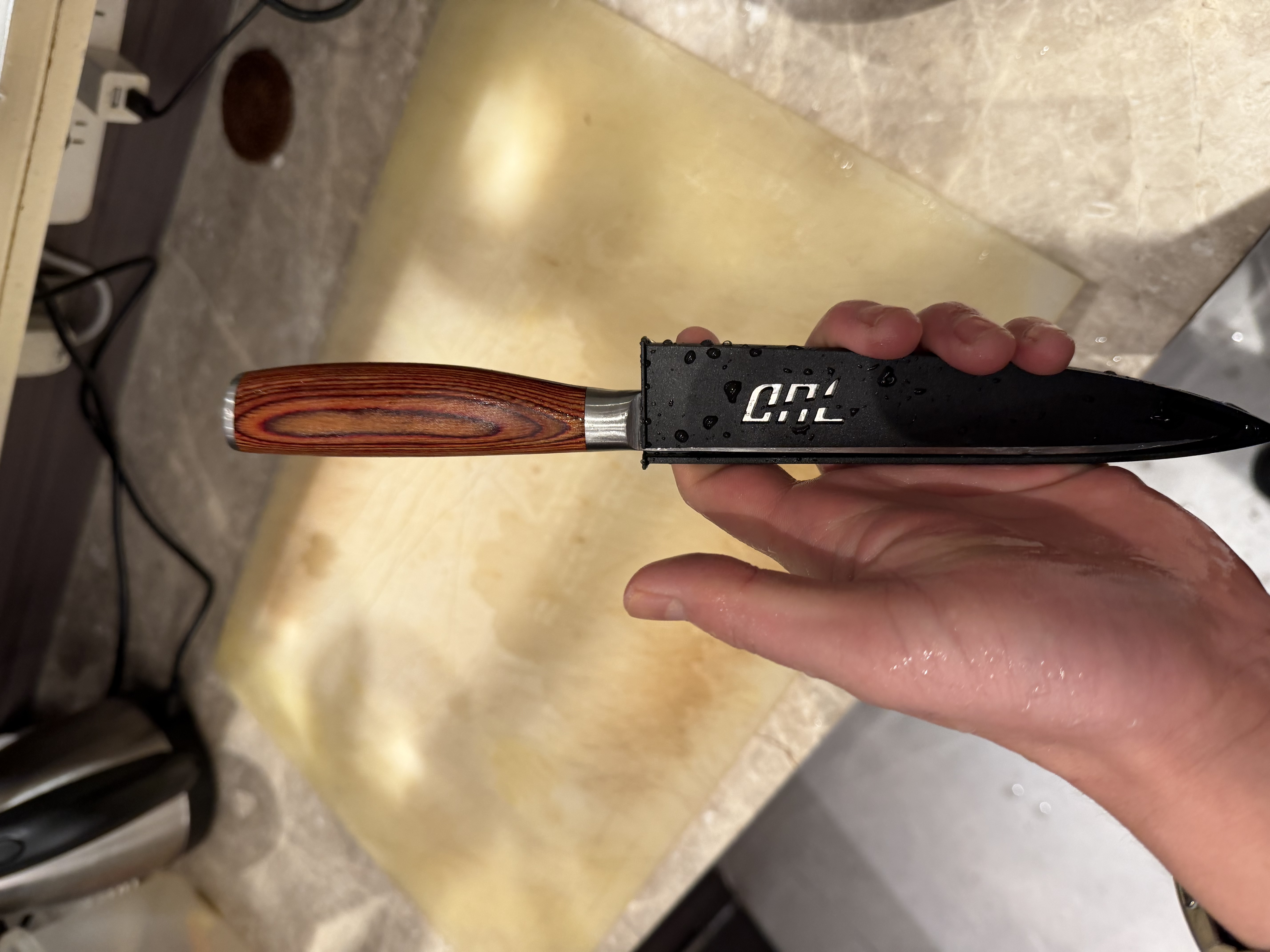 拓墨鱼万用刀德国不锈钢家用多功能刀水果削皮刀切片切肉刀厨房小刀 墨鱼5.5寸万用刀 实拍图