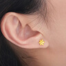 六福珠宝 黄金耳钉栀子花足金耳环520礼物女 计价G01G0027DS 约1.00克 实拍图