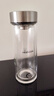 希诺抗菌玻璃杯双层防烫办公车载水杯男高档泡茶杯子XN-9303 360mL 实拍图