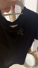 H&M男装女装T恤夏季透气圆领运动短袖内搭简约上衣正肩T恤0685816 黑色 XL 180/116 实拍图
