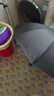 天堂伞 防紫外线晴雨伞三折 太阳伞黑胶折叠三折晴雨伞 曜石黑 实拍图