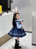 心楠2026连衣裙朱迪兔子警官儿童衣服女孩服装洛丽塔公主裙子cosplay 长袖兔子警官【尾巴+腰带+腰包+领带+腰部兔子】 130 cm（适合身高120-125CM） 实拍图