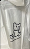 牧萌（moremerry）儿童雨衣男童女童学生上学带书包位卡通雨披 磨砂白加厚款3XL 实拍图