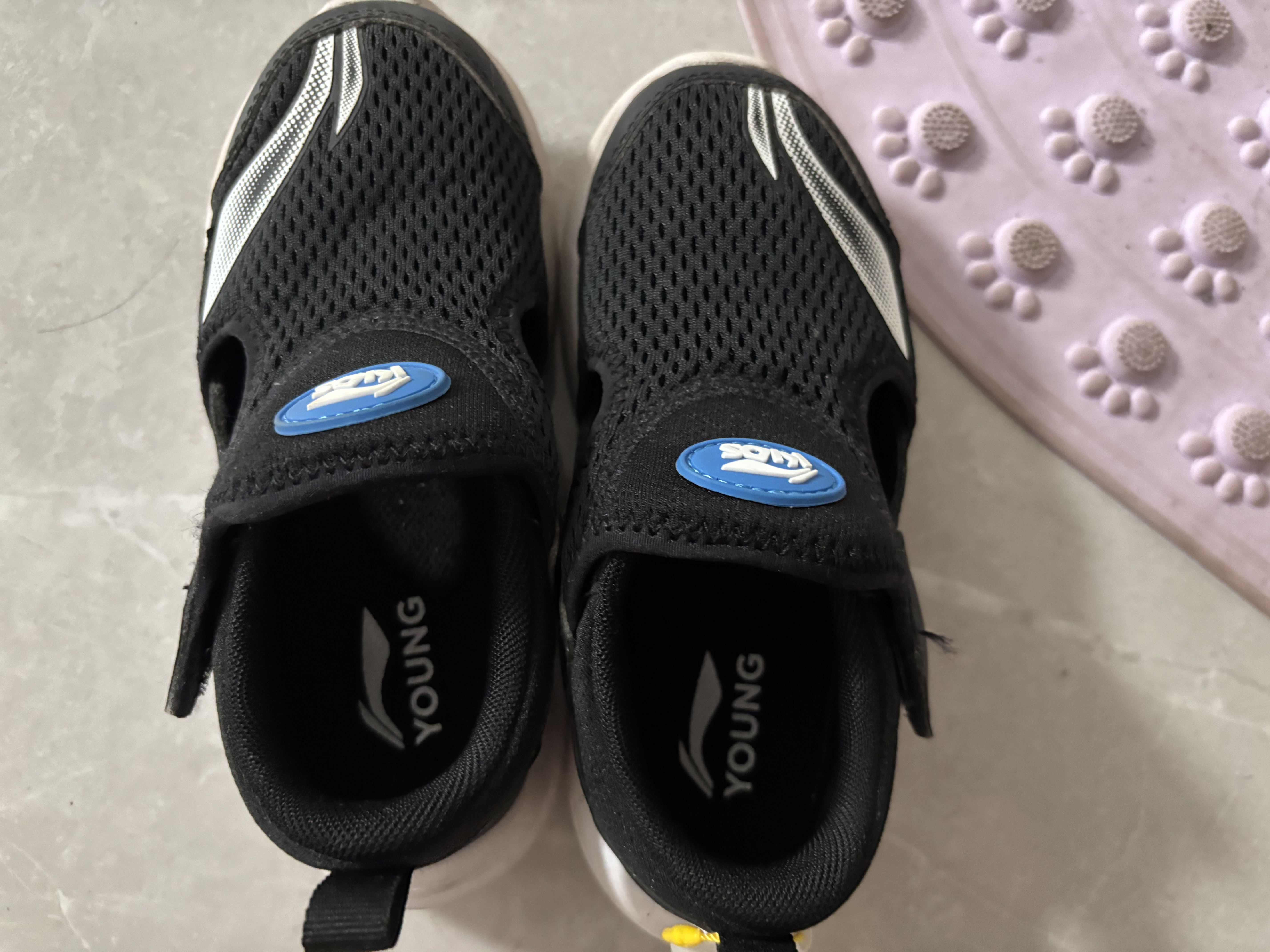 李宁（LI-NING）童鞋儿童运动凉鞋男小童框子鞋镂空魔术贴凉鞋休闲鞋28YKNT138-15 实拍图