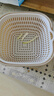 双层洗菜盆沥水篮水果盘吐骨碟客厅家用厨房洗水果篮子 圆角中号灰白【沥水网+盆】 实拍图