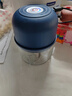 绞肉机小型打蒜器家用绞蒜切蒜器多功能辅食料理机电动蒜泥神器蒜蓉机自动切菜机压蒜器 蓝色-玻璃杯 0.26L 4页刀 实拍图