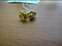 周六福3D硬金玫瑰花黄金耳钉女足金生日礼物AD090267 一对 约1.45g 实拍图