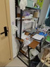 旻昱书桌书架一体台式电脑桌现代简约家用学生学习桌初中生写字桌子 100x50cm双层拉丝黑橡木+黑架 实拍图