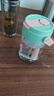 品喻（PINYU）塑料杯大容量吸管杯便捷杯子耐高温带茶隔高颜值奶茶绿600ml 实拍图