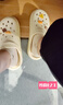 名创优品（MINISO）洞洞鞋女男款EVA夏外穿沙滩凉鞋防滑踩屎感情侣 卡其+趣味零食 实拍图