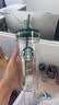 星巴克（Starbucks）复古白绿系列双层玻璃吸管杯650ml 实拍图