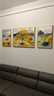 Sixpoetry 客厅装饰画现代简约沙发背景墙壁画轻奢三联晶瓷画大气高档挂画 福禄纳财（铝合金外框） 晶瓷画左右40*60+中间80*60亮面 实拍图