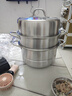 康巴赫蒸锅304不锈钢蒸笼食品级双层汤锅家用蒸煮炖燃气灶电磁炉通用 【加厚304不锈钢】 3层 30cm 实拍图