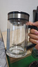 希诺双层玻璃杯带把手高档泡茶杯子男家用办公透明水杯XN-9005 420mL 实拍图