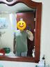 重磅纯棉短袖t恤男高档纯色印花休闲基础款内搭半袖打底衫 橄榄绿 XL  140-155斤 实拍图