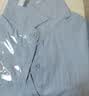 百搭纯棉衬衫翻领长袖宽松女装上衣休闲衬衣女夏衣服新款 蓝色 L 实拍图