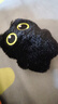 新款黑猫玩偶毛绒公仔挂件可爱猫咪包包挂饰情侣礼物ins学生礼物 黑色带珠链 10cm 实拍图
