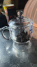 原矿水晶石头杯水晶杯玉石茶杯高档水杯轻奢玻璃杯原石手工带盖 透明【水晶玻璃】377ml2只 实拍图