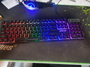 前行者GX 87/104键真机械手感游戏键盘鼠标套装有线静音薄膜键鼠台式电脑网吧笔记本办公背光USB外接外设 黑色-彩虹光键盘【加厚升级版】 实拍图