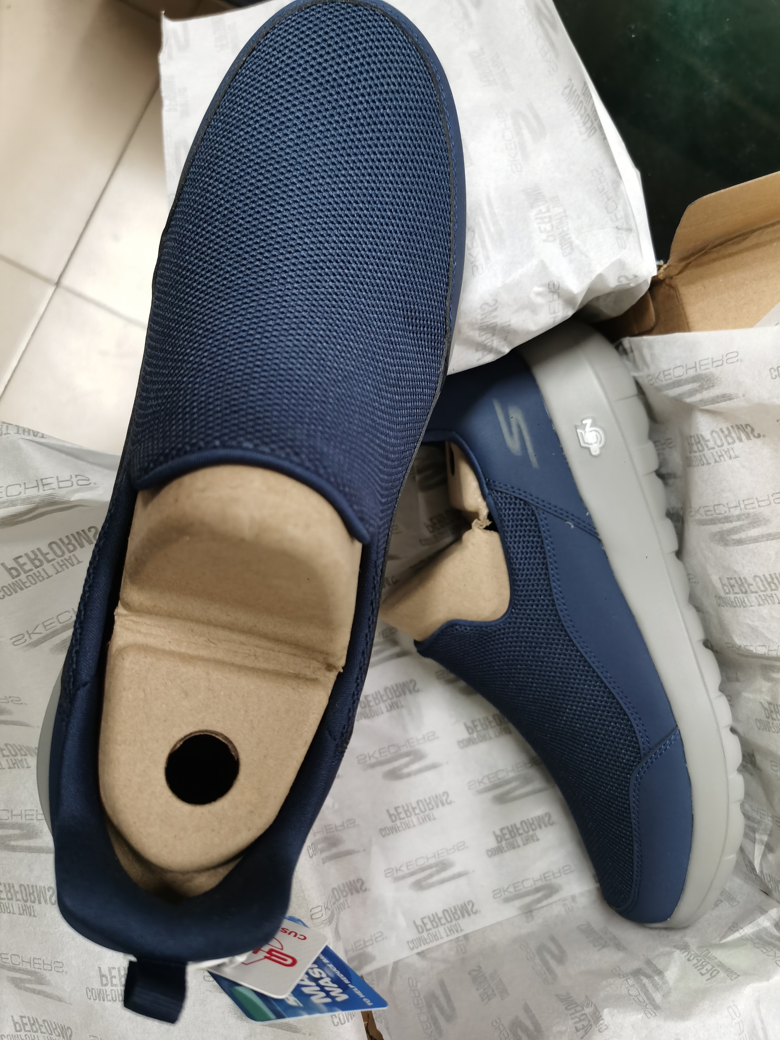 斯凯奇（Skechers）男鞋夏季一脚蹬运动鞋休闲健步鞋软底舒适布鞋54626 实拍图