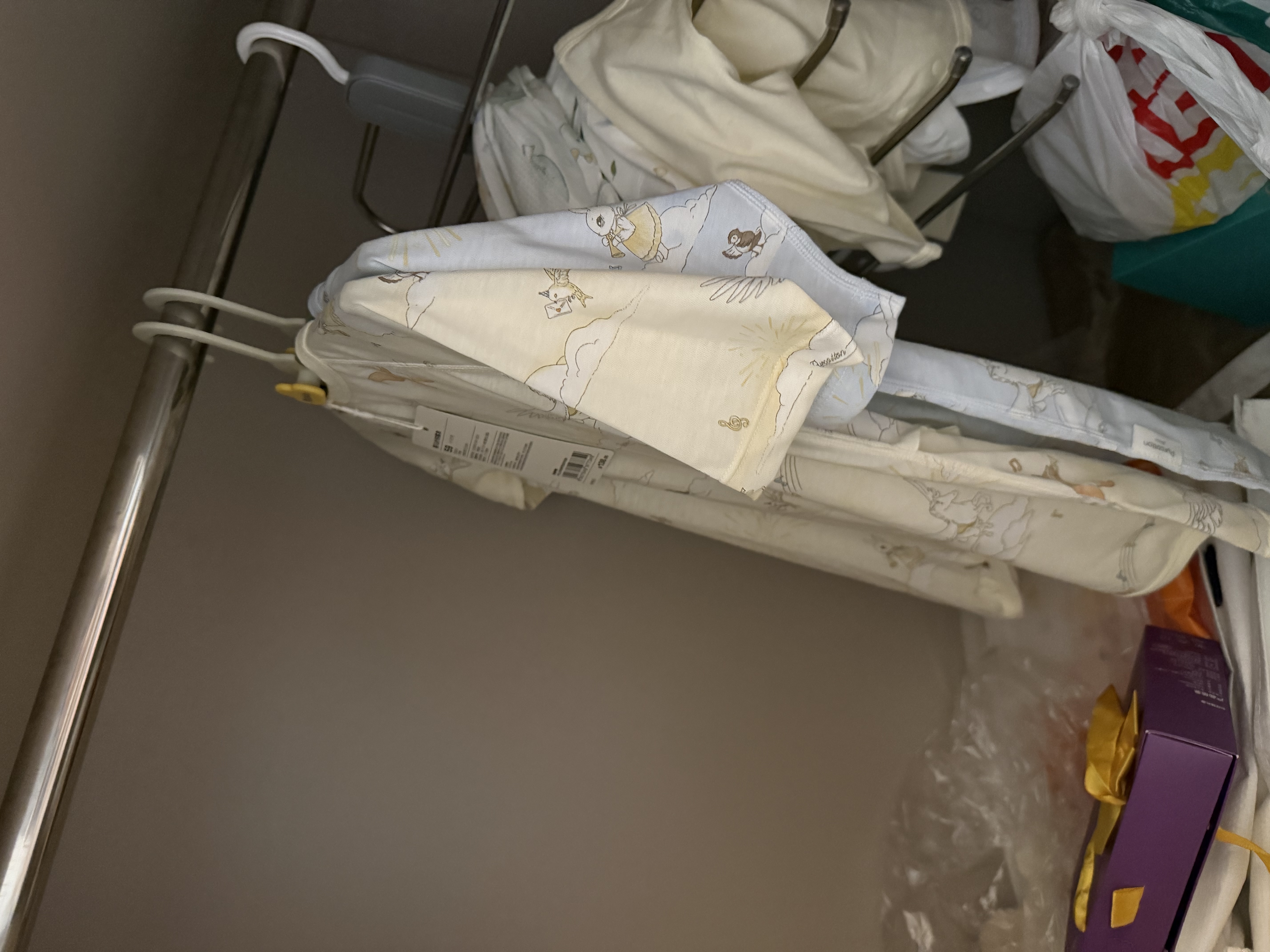 全棉时代婴儿连体服针织蝴蝶衣纯棉新生初生连体宝宝衣服睡衣春夏四季 针织-乐游梦境 59cm （1-3月） 实拍图