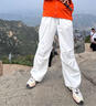 自由系伞兵工装裤女春夏季高腰垂坠感休闲阔腿裤冰丝速干登山运动裤子 实拍图