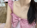 老银匠s925银万能针式项链小孔穿串珠链女夏季银链子抽拉素链可调节裸链 实拍图