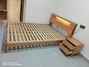源氏木语全实木床北欧风小户型卧室家具橡木床现代简约主卧1.5m1.8m双人床 【7】橡木原木色低铺夜光床斜靠版【橡木】 1500mm*2000mm  框架结构 常规松木铺板 实拍图