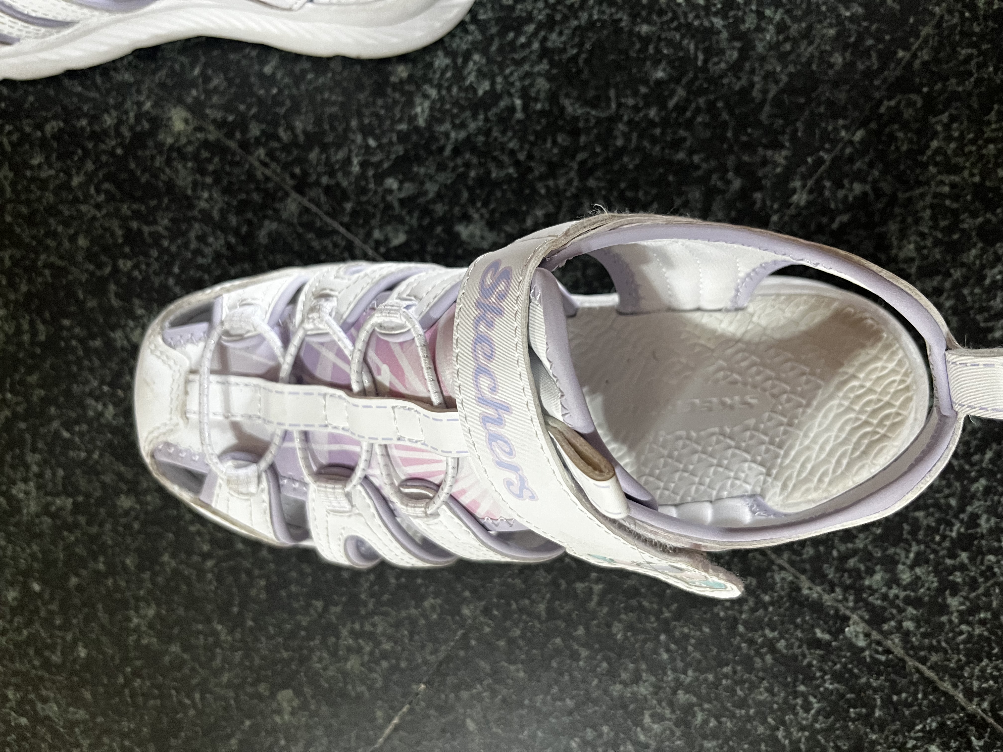 Skechers斯凯奇夏季童鞋女童凉鞋包头护脚透气魔术贴沙滩鞋公主鞋302721L 实拍图