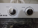 奥克斯（AUX）洗+脱6.8公斤半自动洗衣机家用宿舍大容量双桶缸出租房用洗衣机小型迷你XPB38-152S透明黑 透明绿色盖 双缸 实拍图