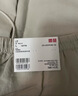 优衣库常规款女装麻混纺松紧长裤/休闲裤473791 30 浅米色 M /160/66A 实拍图