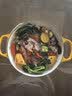 酷彩（Le Creuset）法国进口珐琅锅铸铁20/23/26cm圆形浅煎锅平底煎烤锅多功能平底锅 【1-3口之家】桔色 23cm 实拍图