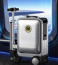 爱尔威（Airwheel）电动行李箱可骑行智能拉杆箱可坐可代步20英寸登机箱 豪华版一银 实拍图