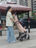 丸丫T2-2旅行家遛娃神器轻便婴儿推车可折叠登飞机火车儿童口袋推车 【T2-2旅行家】千禧粉 实拍图