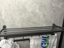 百悍毛巾架免打孔卫生间置物架浴室挂件厕所浴巾架套装卫浴洗手间收纳 晒单实拍图