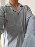 红豆居家睡衣男长袖纯棉春秋季透气翻领开衫男士睡衣家居服烟雨蓝175/96A 实拍图