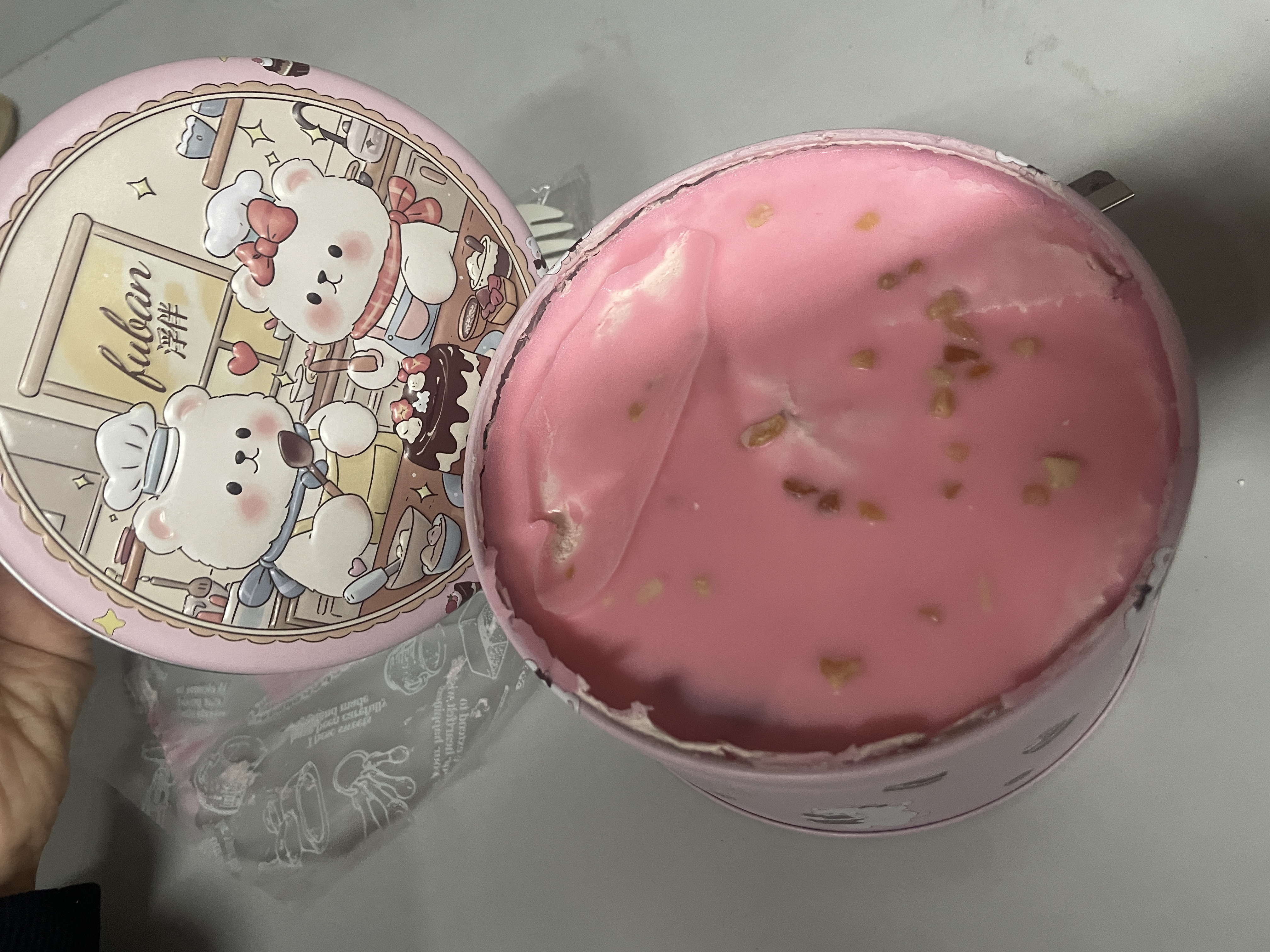 浮伴圆铁罐蛋糕动物奶油盒子蛋糕脆皮巧克力甜品点心慕斯罐罐蛋糕糕点 草莓红丝绒+芋泥奶黄 实拍图