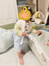 巴拉巴拉童装儿童短袖t恤男童女童2026新款夏装纯棉速干亲子装上衣青少年 绿红色调00346 90 实拍图
