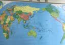 全新配色 2026世界地图挂图 整张无拼缝地图挂图 大尺寸约1.8米*1.3米 高档仿红木杆 办公室书房客厅挂图 实拍图