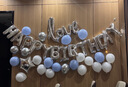 多美忆生日场景布置生日装饰男孩女孩生日快乐铝膜气球 银色套装 实拍图