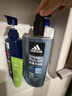 阿迪达斯（adidas）沐浴露男士专用洗发水洗面奶三效合一 游泳去氯清凉 热情600ml 实拍图