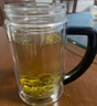 希诺抗菌玻璃杯双层带把手泡茶杯子男高档钛杯家用办公水杯XN-9005KT 实拍图