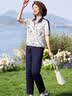 恒源祥妈妈装夏装休闲运动服套装50-60岁70洋气中老年女装短袖T恤两件套 实拍图