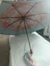 蕉下（beneunder）防紫外线遮阳伞三折双层黑胶晴雨伞防晒伞BM011花椿 实拍图