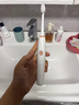 博皓（prooral）声波电动牙刷男女士专用成人电动牙刷情侣 自动牙刷智能电动牙刷便携正畸软毛刷头 升级T39 月牙白 实拍图