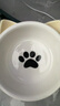 憨憨乐园猫碗陶瓷猫粮双碗斜口狗碗狗盆狗粮宠物幼猫咪吃饭食盆喝水喂食 实拍图