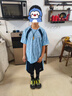 左西男童夏装套装2026新款儿童短袖套装夏季速干运动两件套 蓝色 150 实拍图